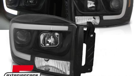 Prednja svjetla LED TubeLight dizajn (crna) / Dodge RAM (2006-2008), LPDO18