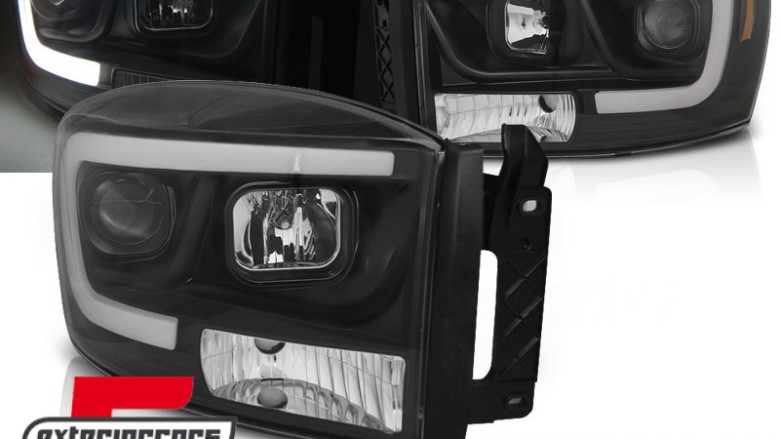 Prednja svjetla LED TubeLight dizajn (crna) / Dodge RAM (2006-2008), LPDO18