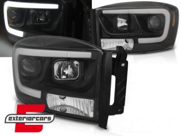 Prednja svjetla LED TubeLight dizajn (crna) / Dodge RAM (2006-2008), LPDO18