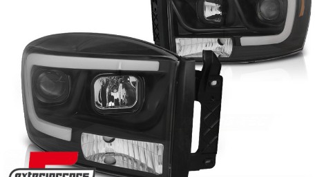 Prednja svjetla LED TubeLight dizajn (crna) / Dodge RAM (2006-2008), LPDO18
