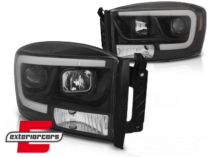 Prednja svjetla LED TubeLight dizajn (crna) / Dodge RAM (2006-2008), LPDO18
