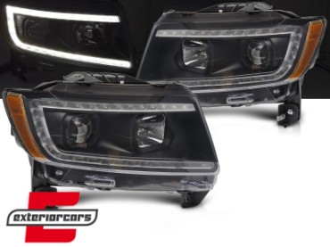 Prednja svjetla LED TubeLight dizajn (crna) / JEEP Grand Cherokee WK2 (2011-2013), LPCH48