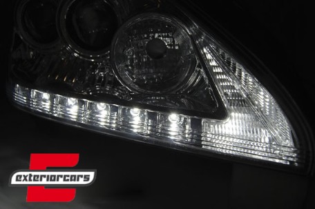 Prednja svjetla LED TubeLight dizajn (crna) / Lexus RX XU30 (2003-2009), LPLE06