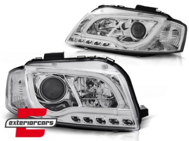 Prednja svjetla LED TubeLight DRL (chrome) / Audi A3 8P 8PA (2003-2008), LPAUB0