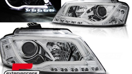 Prednja svjetla LED TubeLight DRL (chrome) / Audi A3 8P Facelift Hatchback Sportback (2008-2012), LPAU99