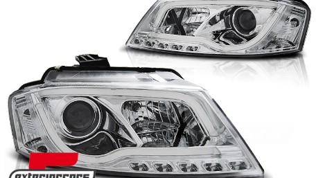 Prednja svjetla LED TubeLight DRL (chrome) / Audi A3 8P Facelift Hatchback Sportback (2008-2012), LPAU99