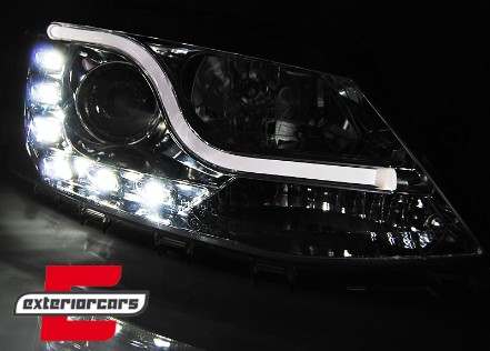Prednja svjetla LED TubeLight DRL (chrome) / Volkswagen Jetta Mk6 VI (2011-2017), LPVWL4