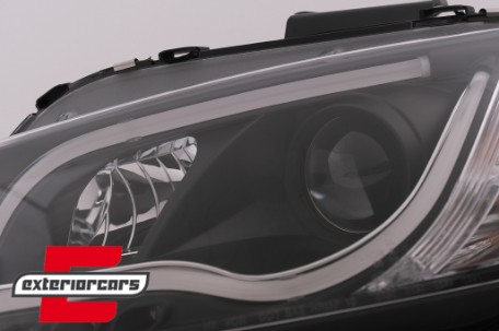Prednja svjetla LED TubeLight DRL (crna) / Audi A3 8P 8PA (2003-2008), LPAUB1