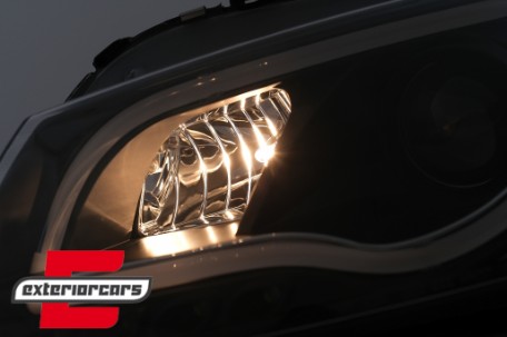 Prednja svjetla LED TubeLight DRL (crna) / Audi A3 8P 8PA (2003-2008), LPAUB1