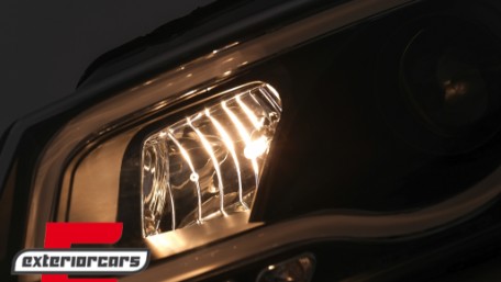 Prednja svjetla LED TubeLight DRL (crna) / Audi A3 8P Facelift Hatchback Sportback (2008-2012), LPAUA0