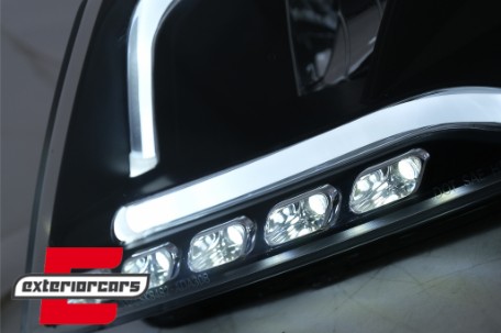 Prednja svjetla LED TubeLight DRL (crna) / Audi A3 8P Facelift Hatchback Sportback (2008-2012), LPAUA0
