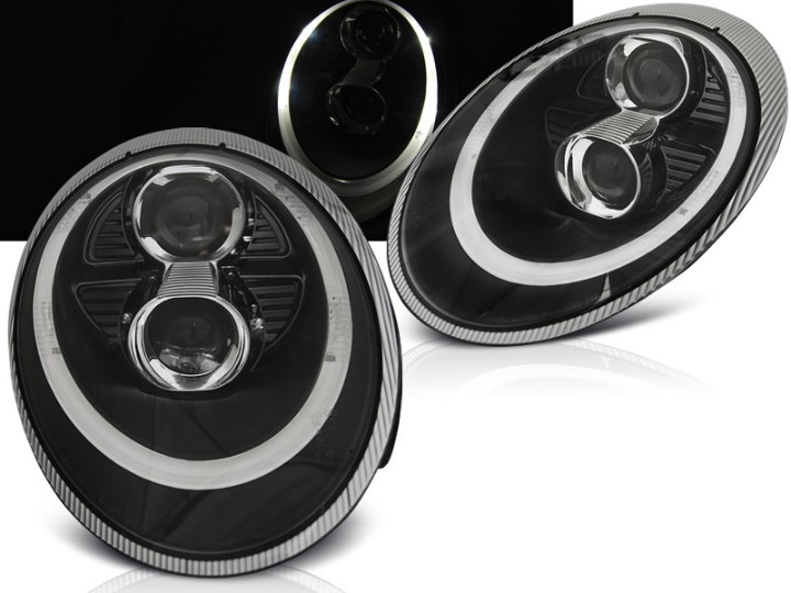 Prednja svjetla LED TubeLight Xenon (crna) / Porsche 911 (997) (04-09), LPPO06