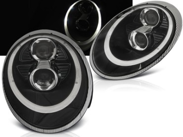 Prednja svjetla LED TubeLight Xenon (crna) / Porsche 911 (997) (04-09), LPPO06