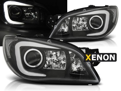 Prednja svjetla LED TubeLight Xenon (crna) / Subaru Impreza II GD (2006-2007), LPSU08