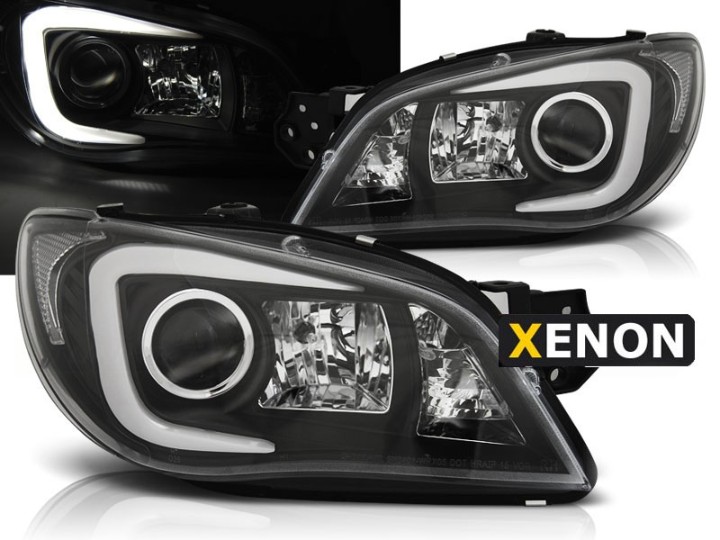 Prednja svjetla LED TubeLight Xenon (crna) / Subaru Impreza II GD (2006-2007), LPSU08