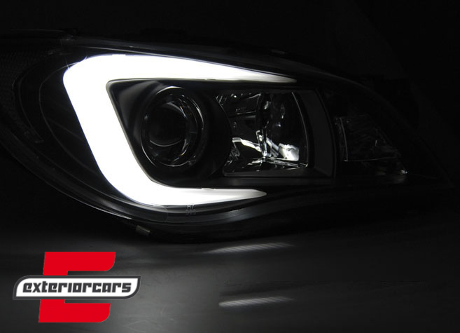 Prednja svjetla LED TubeLight Xenon (crna) / Subaru Impreza II GD (2006-2007), LPSU08