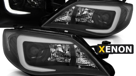 Prednja svjetla LED TubeLight Xenon (crna) / Subaru Impreza II GD (2007-2012), LPSU12