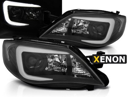 Prednja svjetla LED TubeLight Xenon (crna) / Subaru Impreza II GD (2007-2012), LPSU12