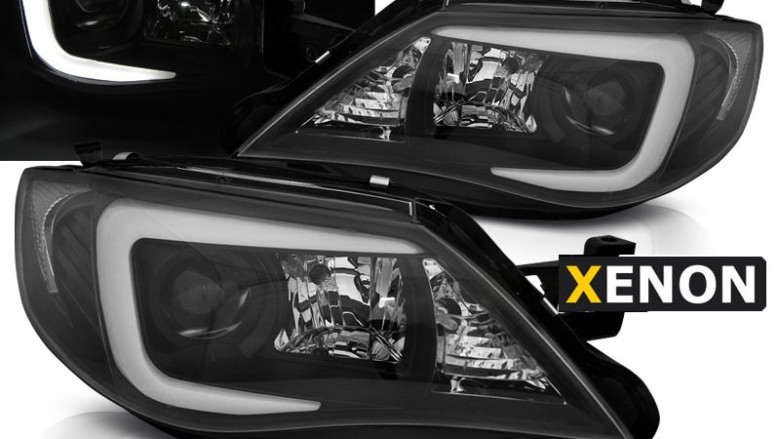 Prednja svjetla LED TubeLight Xenon (crna) / Subaru Impreza II GD (2007-2012), LPSU12