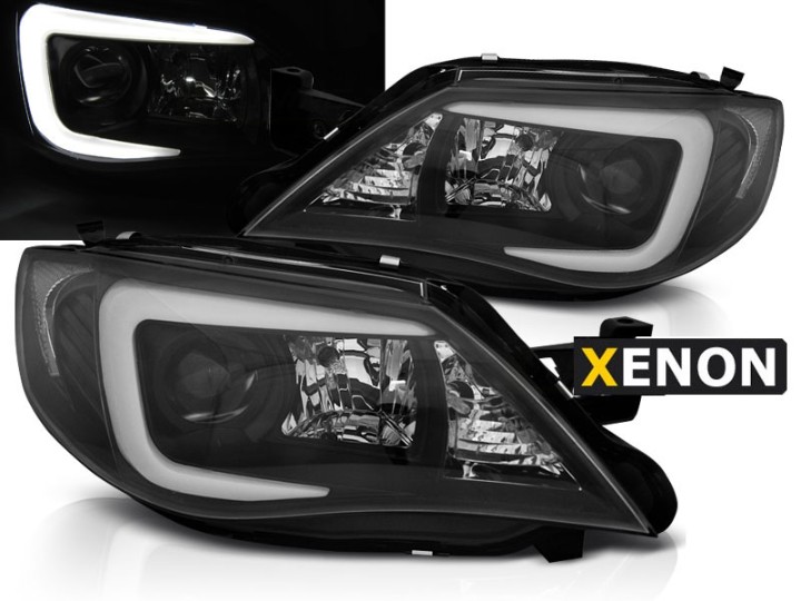 Prednja svjetla LED TubeLight Xenon (crna) / Subaru Impreza II GD (2007-2012), LPSU12