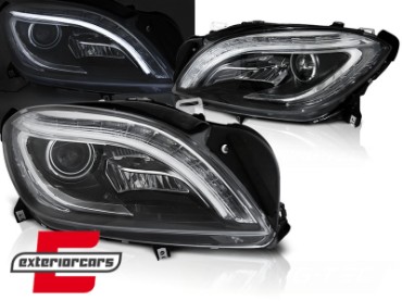 Prednja svjetla LED TubeLight Xenon look (crna) / Mercedes ML klasa W166 (2012-2015), LPMED5