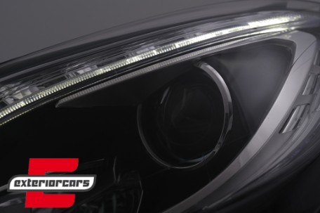Prednja svjetla LED TubeLight Xenon look (crna) / Mercedes ML klasa W166 (2012-2015), LPMED5