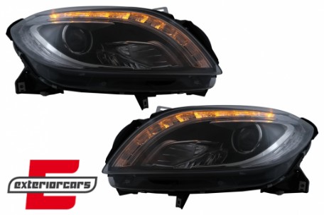 Prednja svjetla LED TubeLight Xenon look (crna) / Mercedes ML klasa W166 (2012-2015), LPMED5