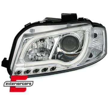 Prednja svjetla LED TubeLights (chrome) / Audi A3 8P 8PA (2003-2008), LPAU97