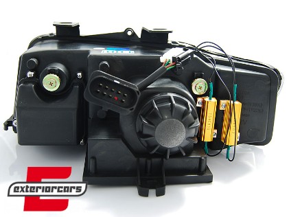 Prednja svjetla LED TubeLights (chrome) / Audi A4 B6 (10.2000-10.2004), LPAUC2