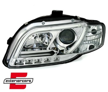 Prednja svjetla LED TubeLights (chrome) / Audi A4 B7 (2004-2008), LPAU89