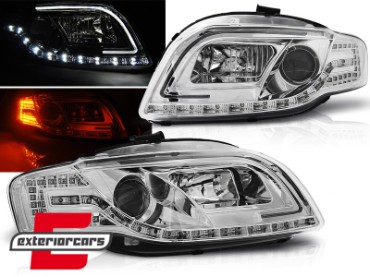 Prednja svjetla LED TubeLights (chrome) / Audi A4 B7 (2004-2008), LPAUC4