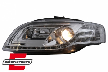 Prednja svjetla LED TubeLights (chrome) / Audi A4 B7 (2004-2008), LPAUC4