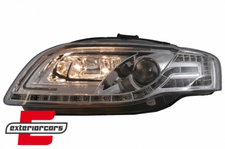 Prednja svjetla LED TubeLights (chrome) / Audi A4 B7 (2004-2008), LPAUC4