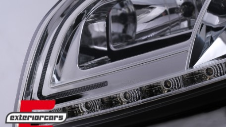 Prednja svjetla LED TubeLights (chrome) / Audi A4 B7 (2004-2008), LPAUC4