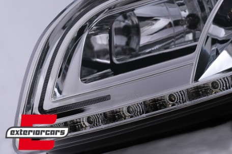 Prednja svjetla LED TubeLights (chrome) / Audi A4 B7 (2004-2008), LPAUC4