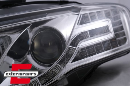 Prednja svjetla LED TubeLights (chrome) / Audi A4 B7 (2004-2008), LPAUC4