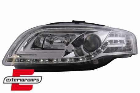 Prednja svjetla LED TubeLights (chrome) / Audi A4 B7 (2004-2008), LPAUC4