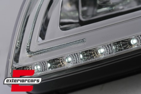 Prednja svjetla LED TubeLights (chrome) / Audi A4 B7 (2004-2008), LPAUC4