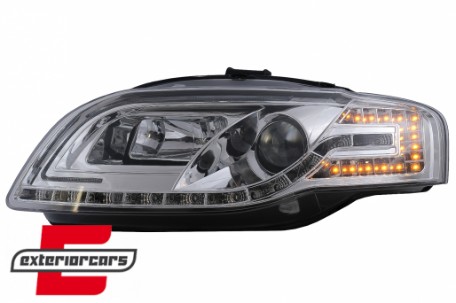 Prednja svjetla LED TubeLights (chrome) / Audi A4 B7 (2004-2008), LPAUC4
