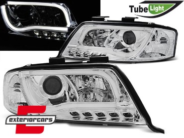Prednja svjetla LED TubeLights (chrome) / Audi A6 4B C5 (05.1997-05.2001), LPAU91