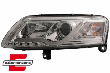 Prednja svjetla LED TubeLights (chrome) / Audi A6 C6 4F (04.2004-2008), LPAU95