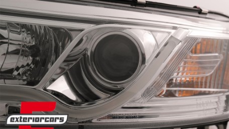 Prednja svjetla LED TubeLights (chrome) / Audi A6 C6 4F (04.2004-2008), LPAU95