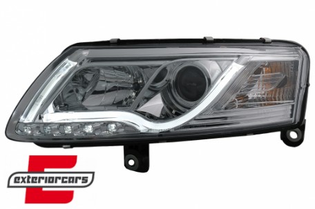 Prednja svjetla LED TubeLights (chrome) / Audi A6 C6 4F (04.2004-2008), LPAU95