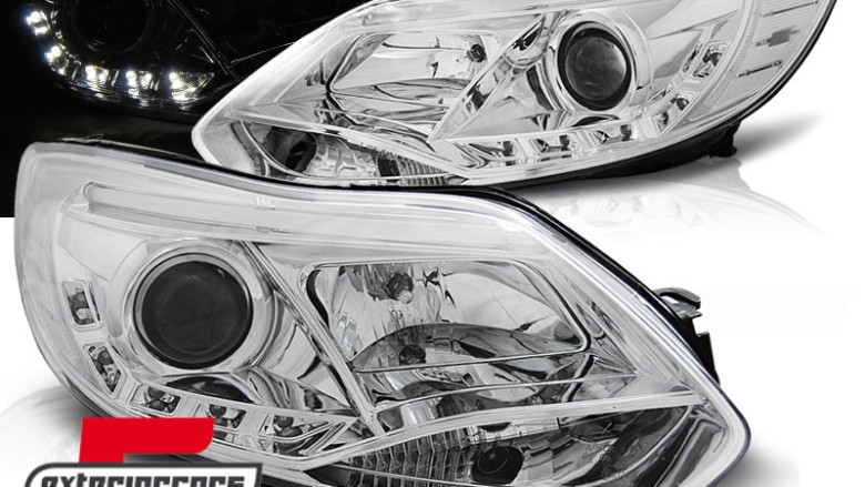 Prednja svjetla LED TubeLights (chrome) / Ford Focus III Mk3 (2010-2014), LPFO56