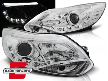 Prednja svjetla LED TubeLights (chrome) / Ford Focus III Mk3 (2010-2014), LPFO56