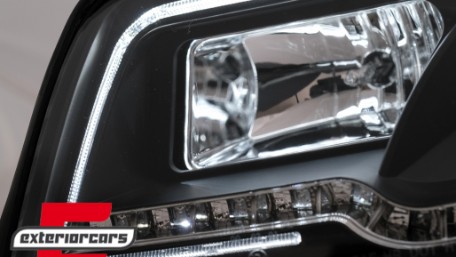 Prednja svjetla LED TubeLights (crna) / Audi A4 B6 (2000-2004), LPAUC3