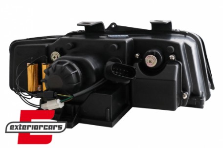Prednja svjetla LED TubeLights (crna) / Audi A4 B6 (2000-2004), LPAUC3