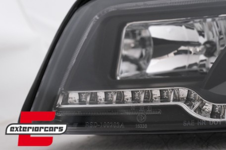 Prednja svjetla LED TubeLights (crna) / Audi A4 B6 (2000-2004), LPAUC3