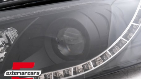 Prednja svjetla LED TubeLights (crna) / Audi A4 B6 (2000-2004), LPAUC3
