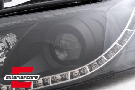 Prednja svjetla LED TubeLights (crna) / Audi A4 B6 (2000-2004), LPAUC3